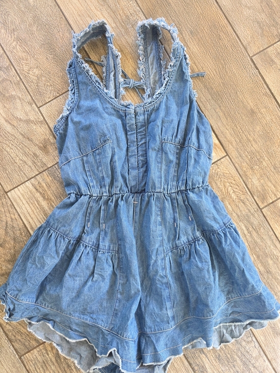 We The Free Pants - We The Free Nikita Denim Romper Free People Sz Xs 0 2
